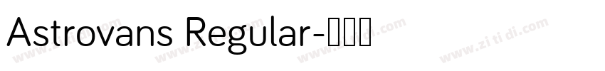 Astrovans Regular字体转换